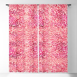 Pink Leopard Print Blackout Curtain