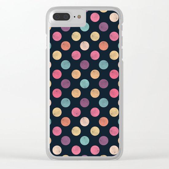 Watercolor Dots Pattern II Clear iPhone Case