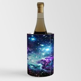 Fox Fur Nebula : Purple Teal Galaxy Wine Chiller