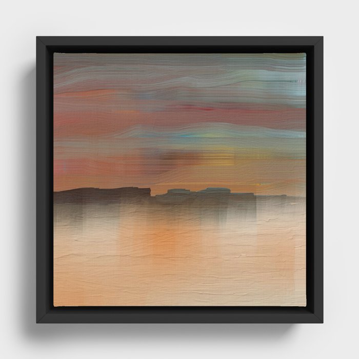 Desert Sunset Framed Canvas