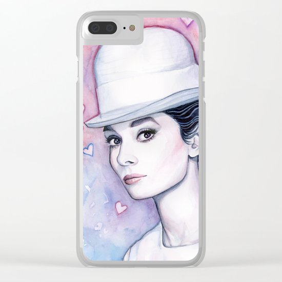 Audrey Hepburn Clear iPhone Case