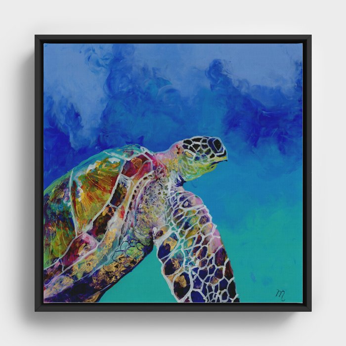 HONU NO. 1, 10X10 ORIGINAL ACRYLIC PAINTING ON CANVAS