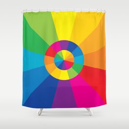 Color Wheel Shower Curtain