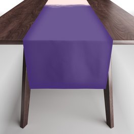 Modern purple blush pink watercolor colorblock Table Runner