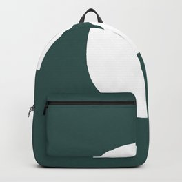 c (White & Dark Green Letter) Backpack