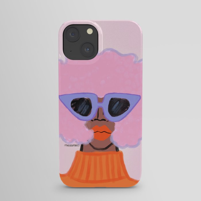 Pink Afro iPhone Case
