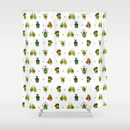 Avocado Pattern - holy guacamole collection Shower Curtain