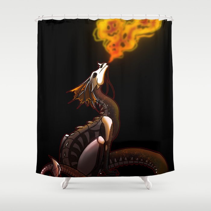 Samhain Dragon Shower Curtain