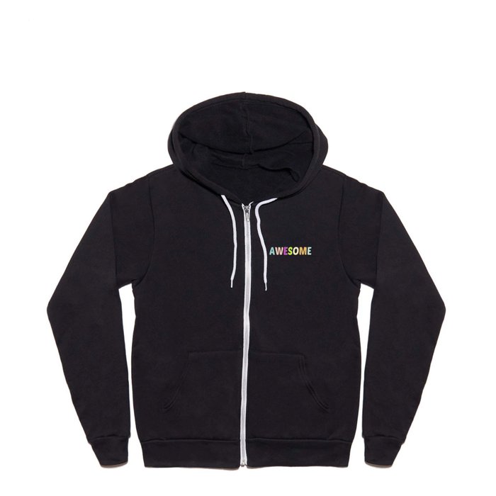 Awesome One word T-Shirt Full Zip Hoodie