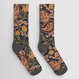 Vintage & Shabby Chic - William Morris Midnight Botanical Garden  Socks