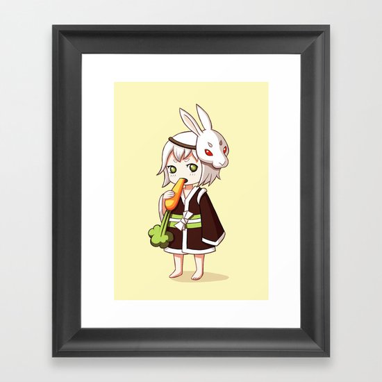Bunny Mask Framed Art Print