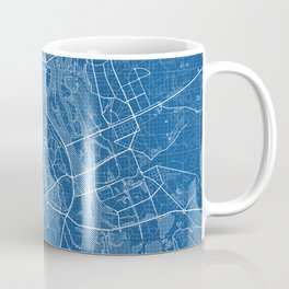 Kyiv City Map of Ukraine - Blueprint Coffee Mug