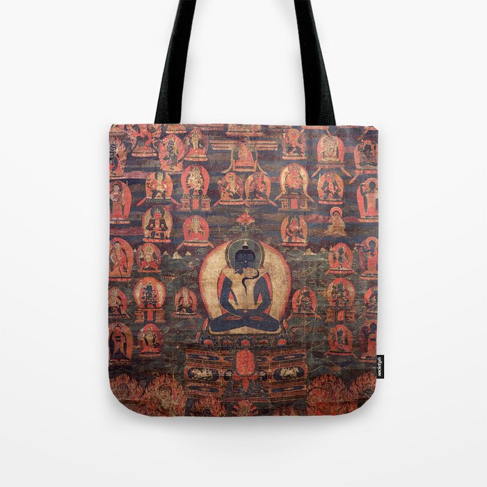 Buddhist Thangka Bodhisattva Samantabhadra Buddha Tote Bag