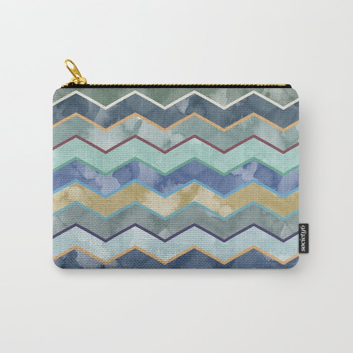 Watercolor Colorful Wave Carry-All Pouch