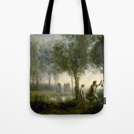 Jean-Baptiste-Camille Corot "Orpheus Leading Eurydice from the Underworld" Tote Bag