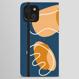 Soft lines with shapes 1 iPhone Wallet Case