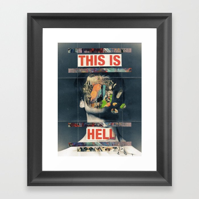 This Is Hell Collage Framed Art Print