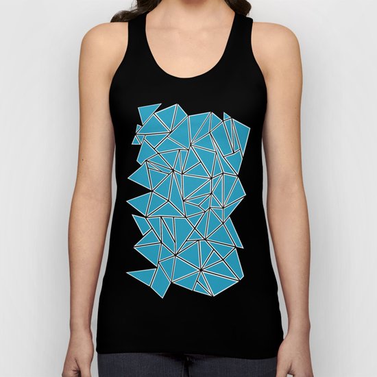 Shattered Ab Blue Unisex Tank Top