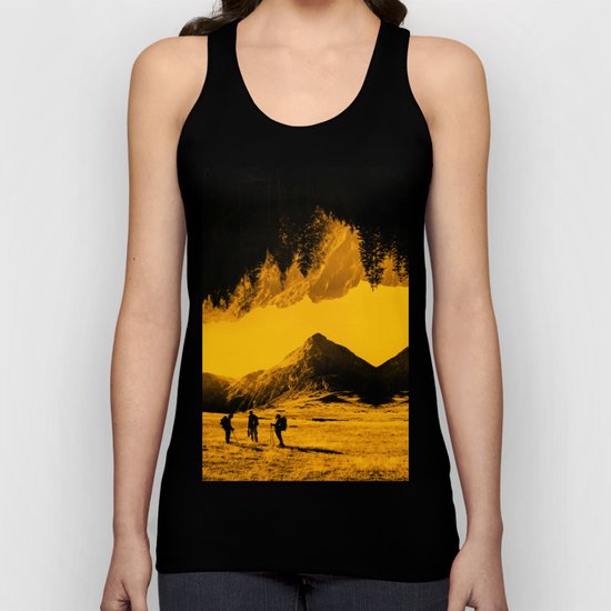 Hello threes of yellow isolation Unisex Tank Top