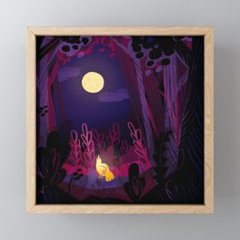 Moonlit Friend Framed Mini Art Print