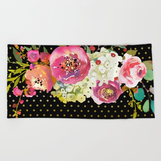 Flowers bouquet #34 Beach Towel