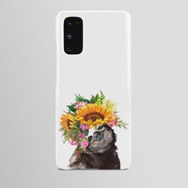 Sloth with Sunflower Crown Android Case
