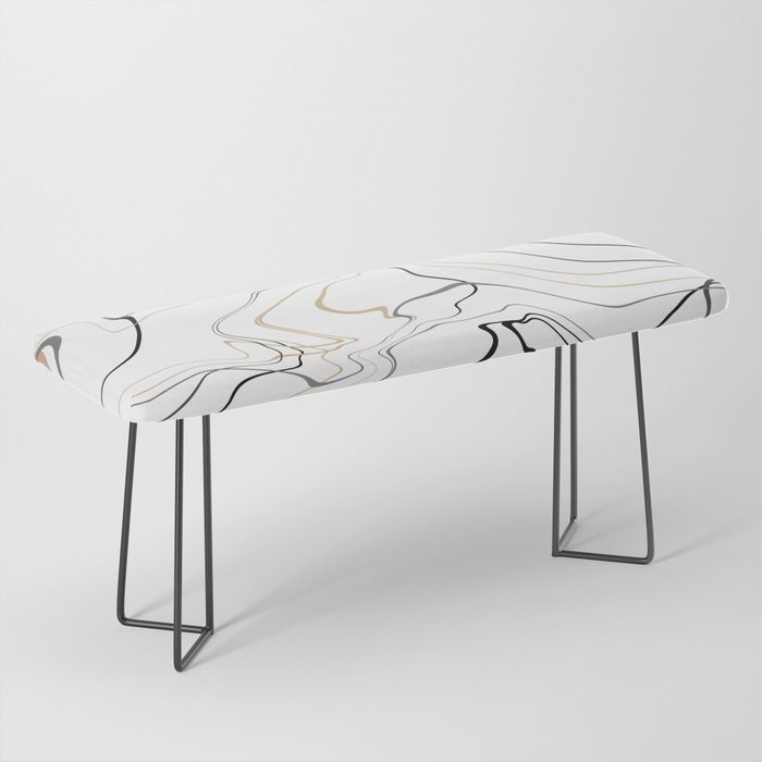 Simple and functional marble design Bench