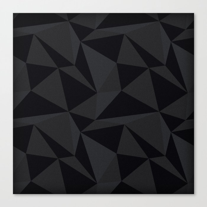 Triangular Black Canvas Print