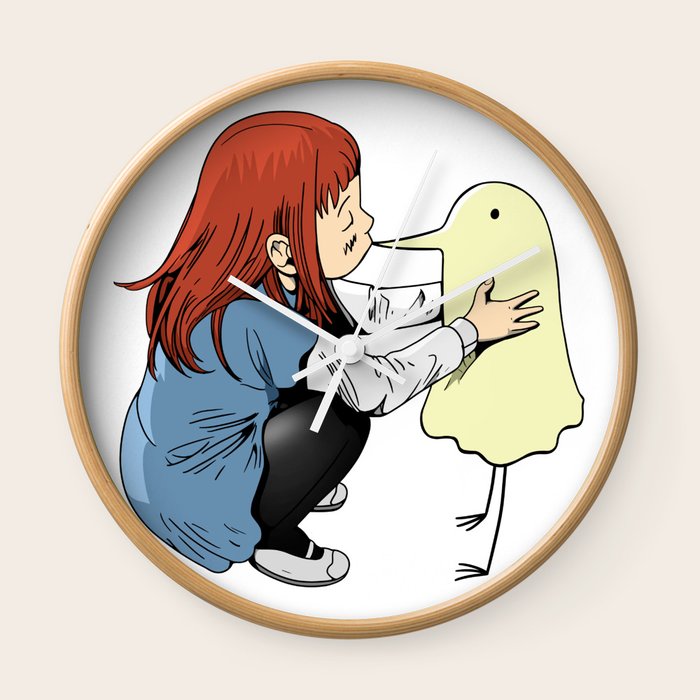 Goodnight Oyasumi Punpun Aiko S Kiss Wall Clock By Tridaak Society6 おやすみプンプン, 晚安布布, bonne nuit punpun!, good night pung pung, goodnight punpun, oyasumi pung pung. society6
