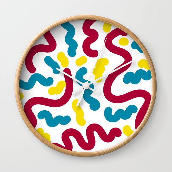 9  Abstract Shapes Squiggly Organic 220520 Wall Clock