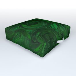 Emerald Green Roses Outdoor Floor Cushion