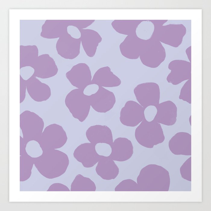 Maxi florals in lavender fields Art Print