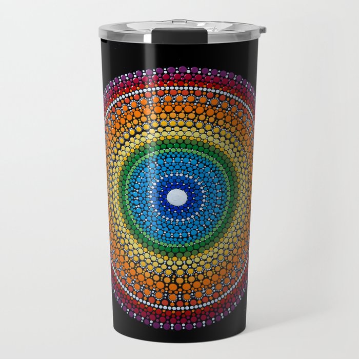 Rainbow Mandala Travel Mug