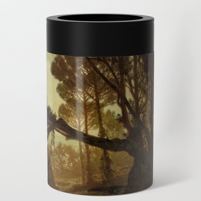 Rocky scene with trees vintage Can Cooler