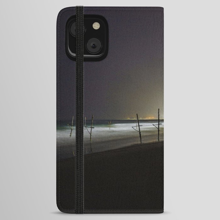 Sri Lanka beach at night iPhone Wallet Case
