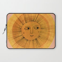 Sun Drawing Gold and Pink Laptop Sleeve