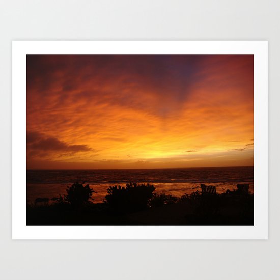 Sunset in Vanuatu Art Print