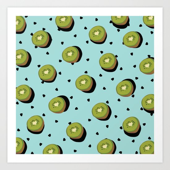 Kiwi Fruit Art Print