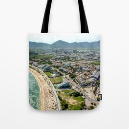 Brazil Photography - Crowded Beach By The City Tote Bag