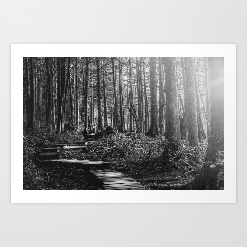 Adventure Nature Path Black And White Art Print By Cascadia Society6 Shop from the world's largest selection and best deals for nature black art paintings. adventure nature path black and white art print by cascadia