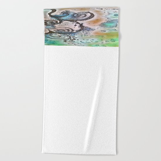 Vintage swirl Beach Towel