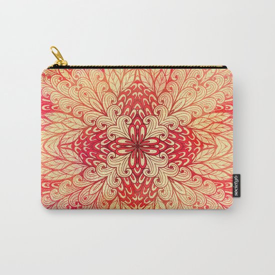 Hand Drawn Floral Mandala 02 Carry-All Pouch