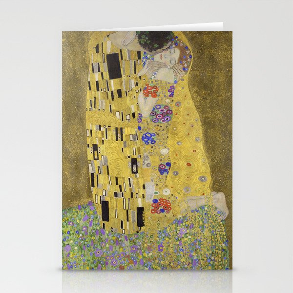 Gustav Klimt's The Kiss (1907–1908) famous painting. Stationery Cards