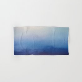 Ocean Mist - Abstract Watercolor Painting Blue and White Hand & Bath Towel