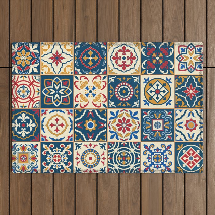Multicolor sales outdoor rug