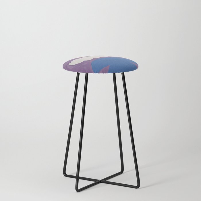 Purple cloud cut out Counter Stool