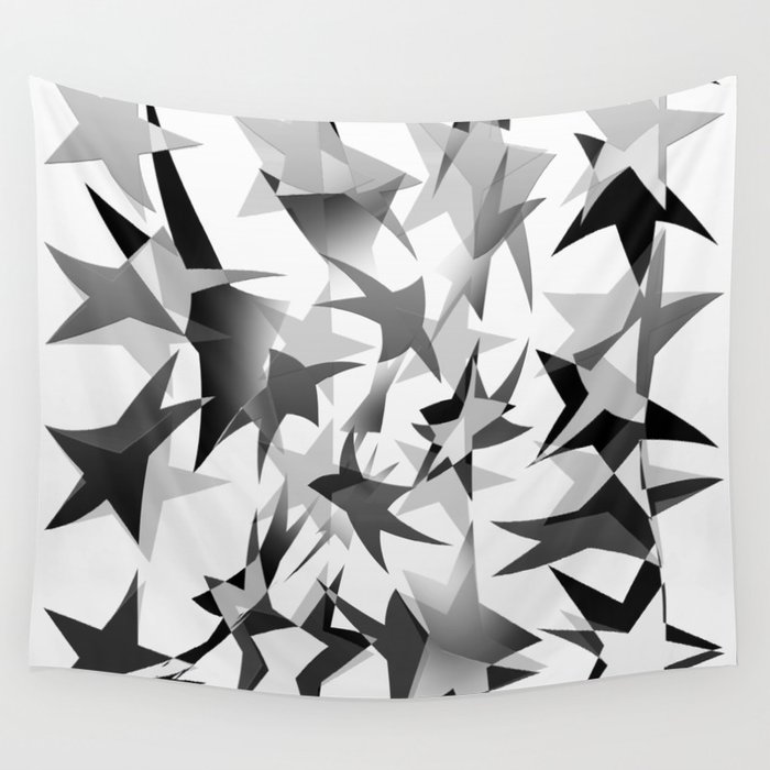 stars 3 white Wall Tapestry