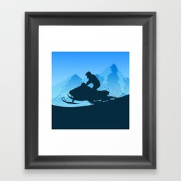 Jet Ski Winter Game Framed Art Print