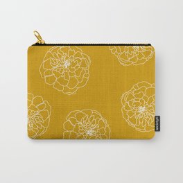 Golden Marigold Flower Heads Carry-All Pouch
