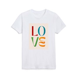 Typographic & Retro LOVE Kids T Shirt